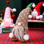 Decorative Gnome Figure Tabletop Green Hat & White Beard
