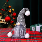 Decorative Gnome Figure Tabletop Green Hat & White Beard