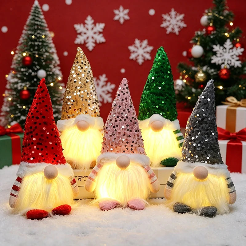 Decorative Gnome Handcrafted Glitter Hat & Fluffy Beard