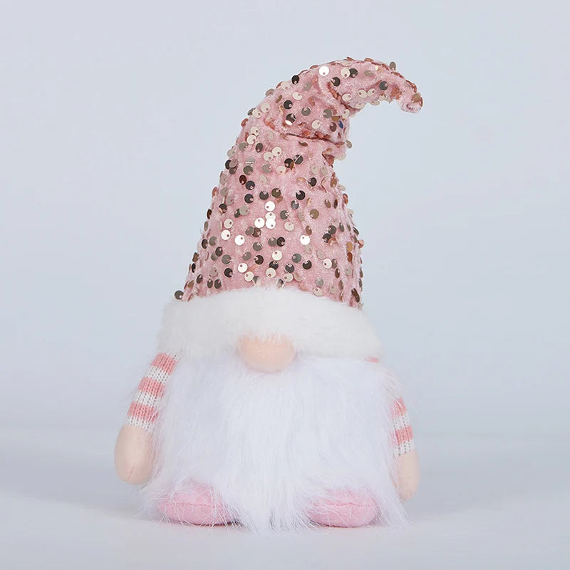 Decorative Gnome Handcrafted Glitter Hat & Fluffy Beard
