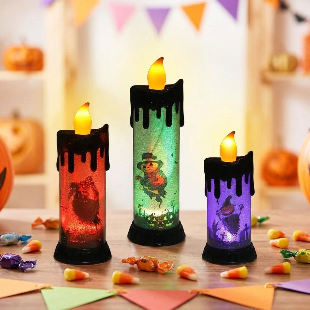 Decorative Halloween Light Creepy Figurine Candlelight Indoor & Outdoor