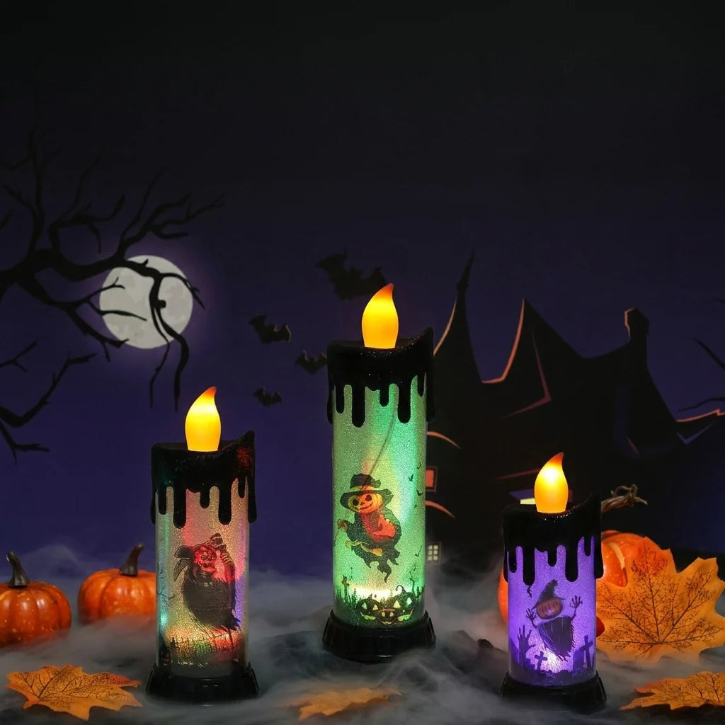 Decorative Halloween Light Creepy Figurine Candlelight Indoor & Outdoor