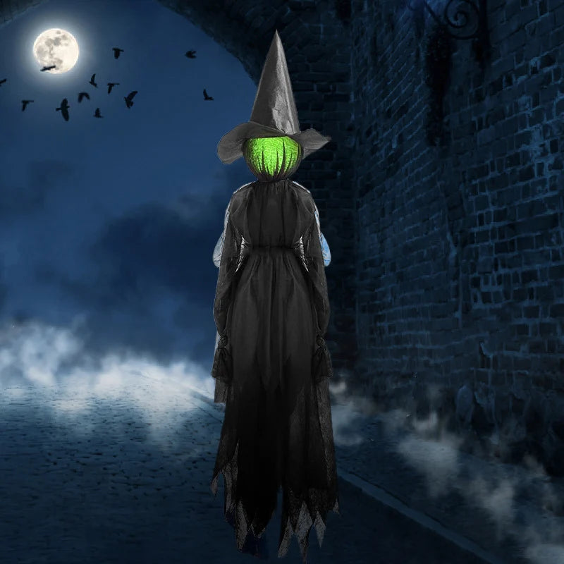 Decorative Hanging Witch Lifelike Premium Fabric Indoor & Outdoor