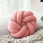 Decorative Knot Cushion Hand-Knotted Round Soft-Fill 10-12 Inch
