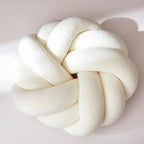 Decorative Knot Cushion Hand-Knotted Round Soft-Fill 10-12 Inch