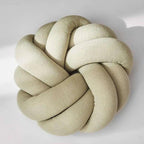 Decorative Knot Cushion Hand-Knotted Round Soft-Fill 10-12 Inch