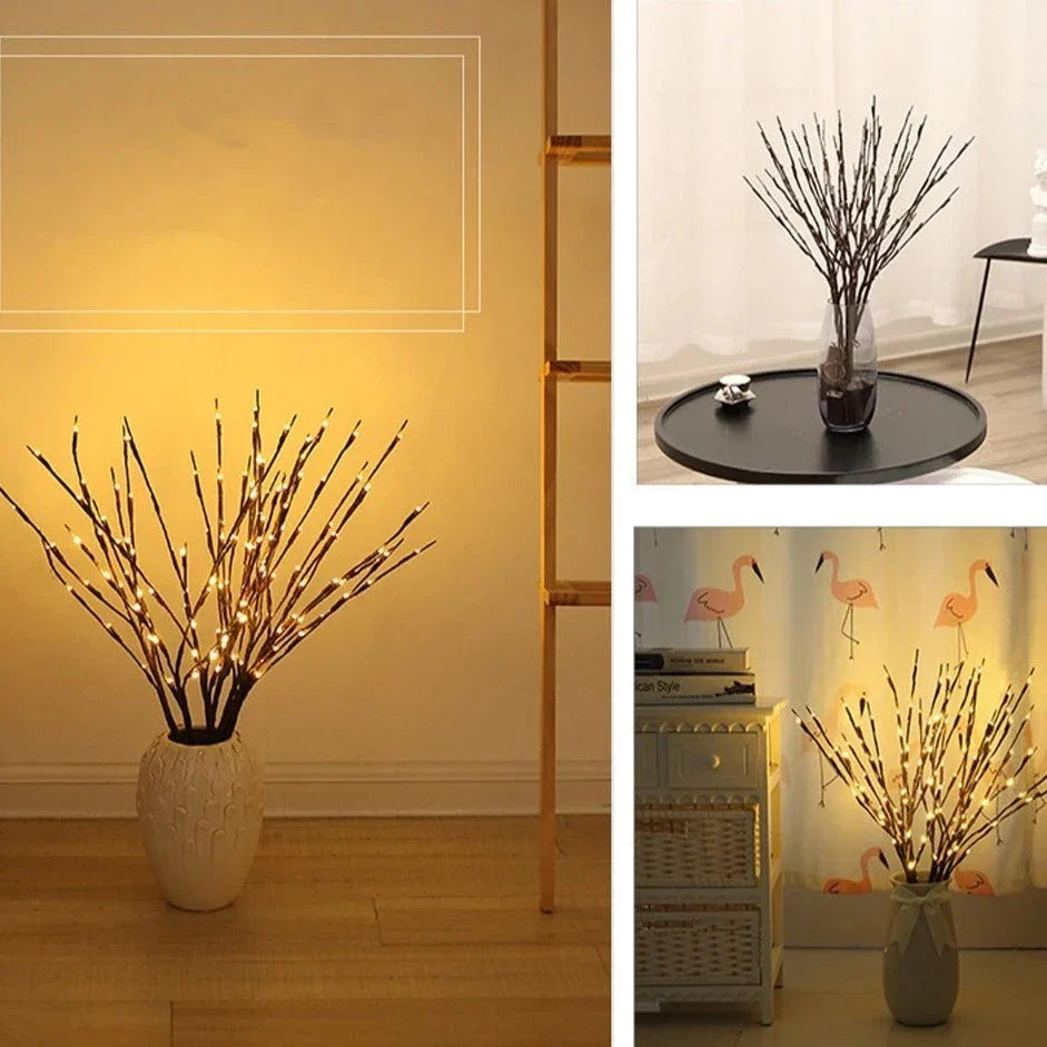 Decorative LED Branch Battery-Powered Warm White LEDs IP65 Waterproof