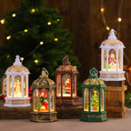 Decorative LED Lantern Holiday Figurine Battery-Operated Warm LED
