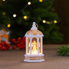 Decorative LED Lantern Holiday Figurine Battery-Operated Warm LED