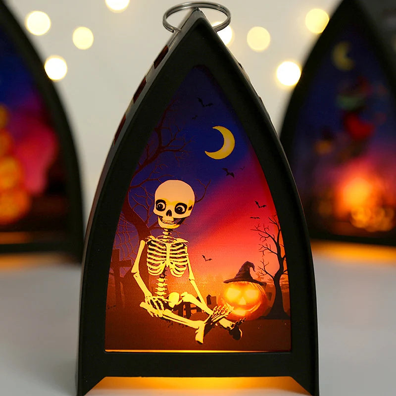 Decorative Lamp Halloween Skeleton Motif LED Soft Glow