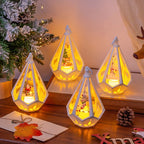 Decorative Lamp Lantern Shaped Warm Glow Festive Motifs