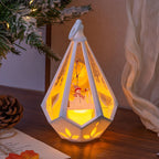 Decorative Lamp Lantern Shaped Warm Glow Festive Motifs