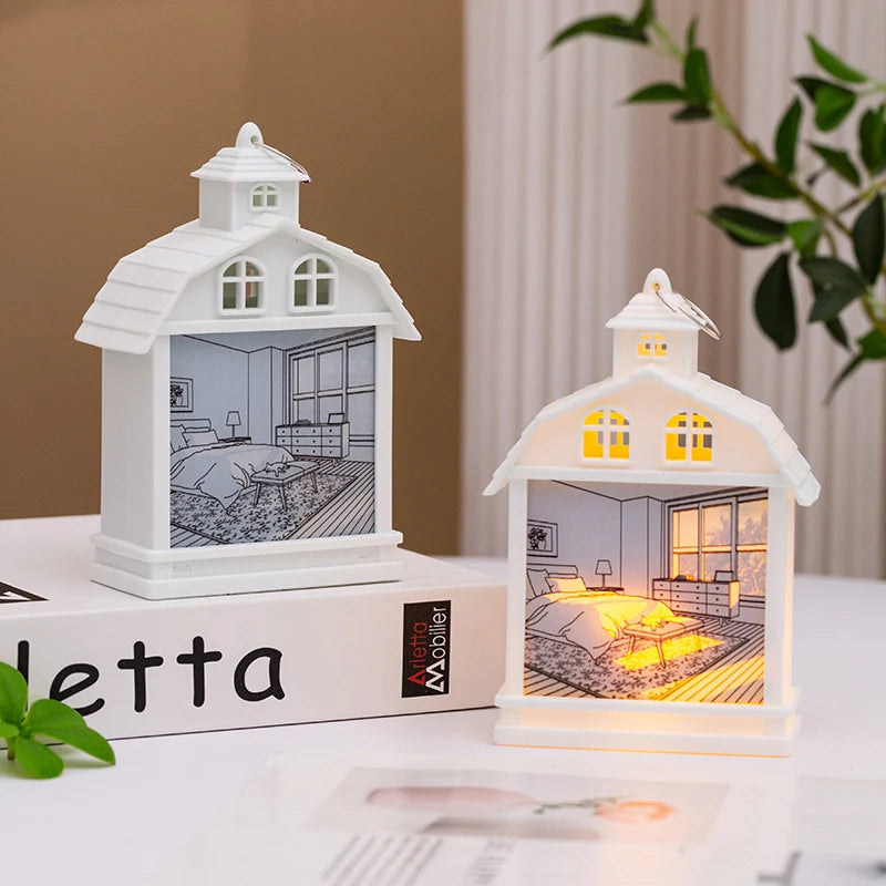 Decorative Lantern Built-In Warm LED Lightweight Plastic
