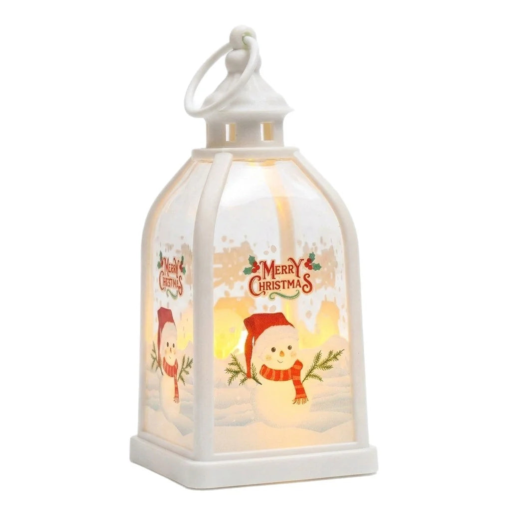 Decorative Lantern Christmas Cutout Metal Handle Indoor And Outdoor