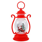 Decorative Lantern Christmas Motif Glass & Metal