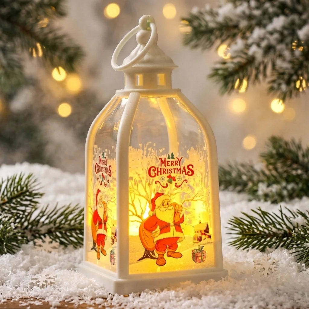 Decorative Lantern Christmas Motif Warm Glow Indoor Outdoor
