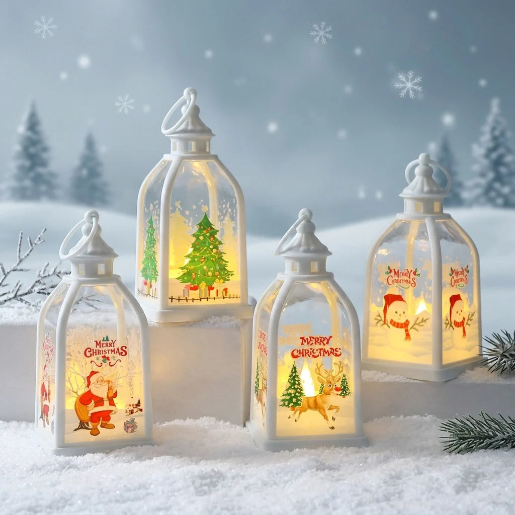 Decorative Lantern Christmas Motif Warm Light Indoor & Outdoor