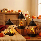 Decorative Lantern Ghost & Cloud Motif Warm Ambient Light