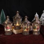 Decorative Lantern Gold Finish Christmas Motifs Indoor & Outdoor