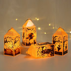 Decorative Lantern Halloween Cutout Warm LED Weather-Resistant