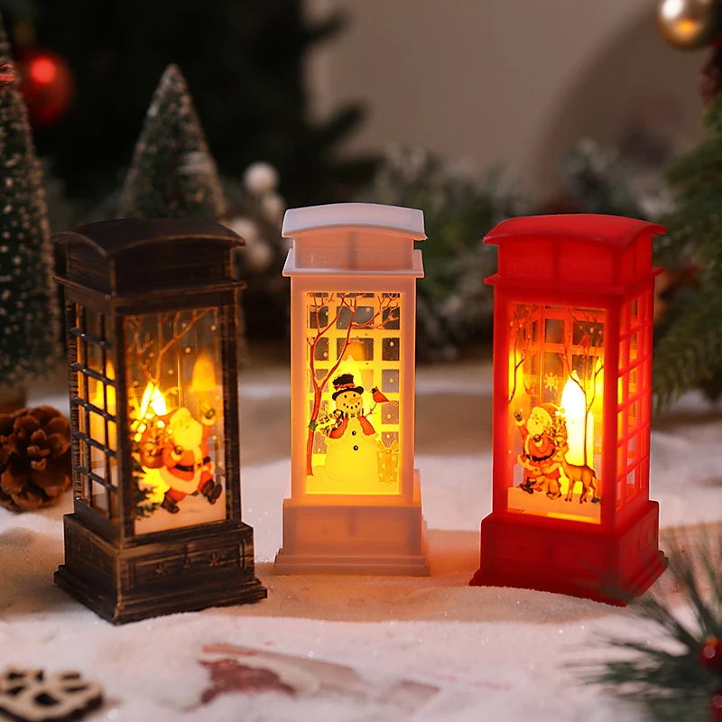 Decorative Lantern Hand-Painted Snowman Warm-White LED Indoor & Outdoor