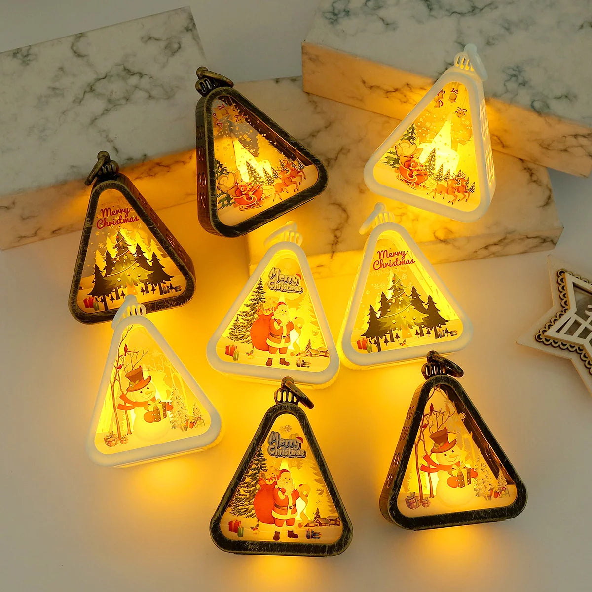 Decorative Lantern House Shaped Soft LED Glow