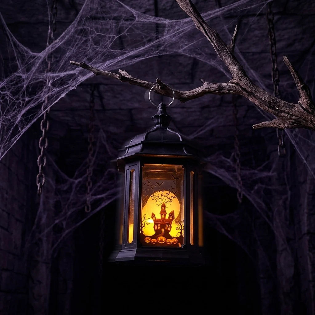 Decorative Lantern Metal Artistic Cutouts Tealight & LED Compatible