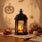 Decorative Lantern Metal Artistic Cutouts Tealight & LED Compatible
