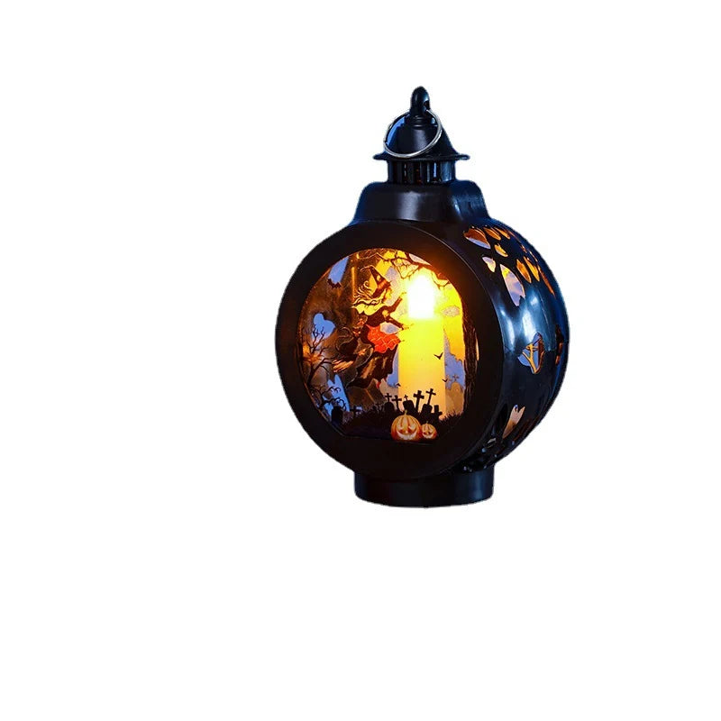 Decorative Lantern Patterned Cutout Metal Indoor Outdoor