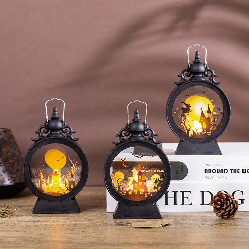 Decorative Lantern Spooky Cutout Indoor Outdoor