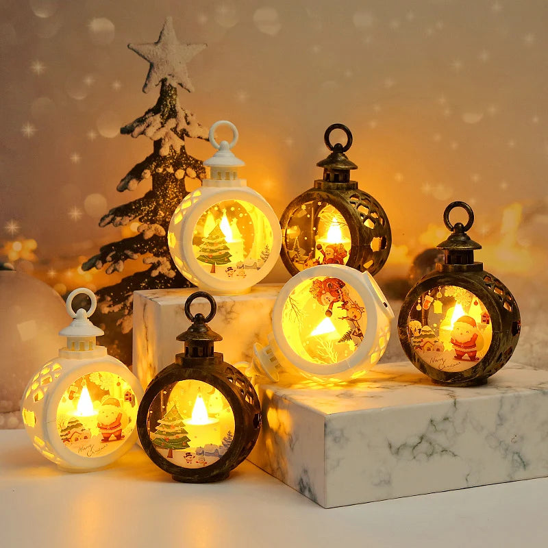 Decorative Lantern Warm LED Christmas Motif Indoor & Outdoor