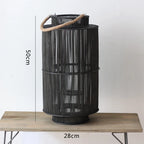 Decorative Lantern Woven With Handle Indoor Outdoor