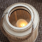 Decorative Lantern Woven With Handle Indoor Outdoor