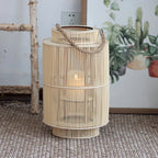 Decorative Lantern Woven With Handle Indoor Outdoor