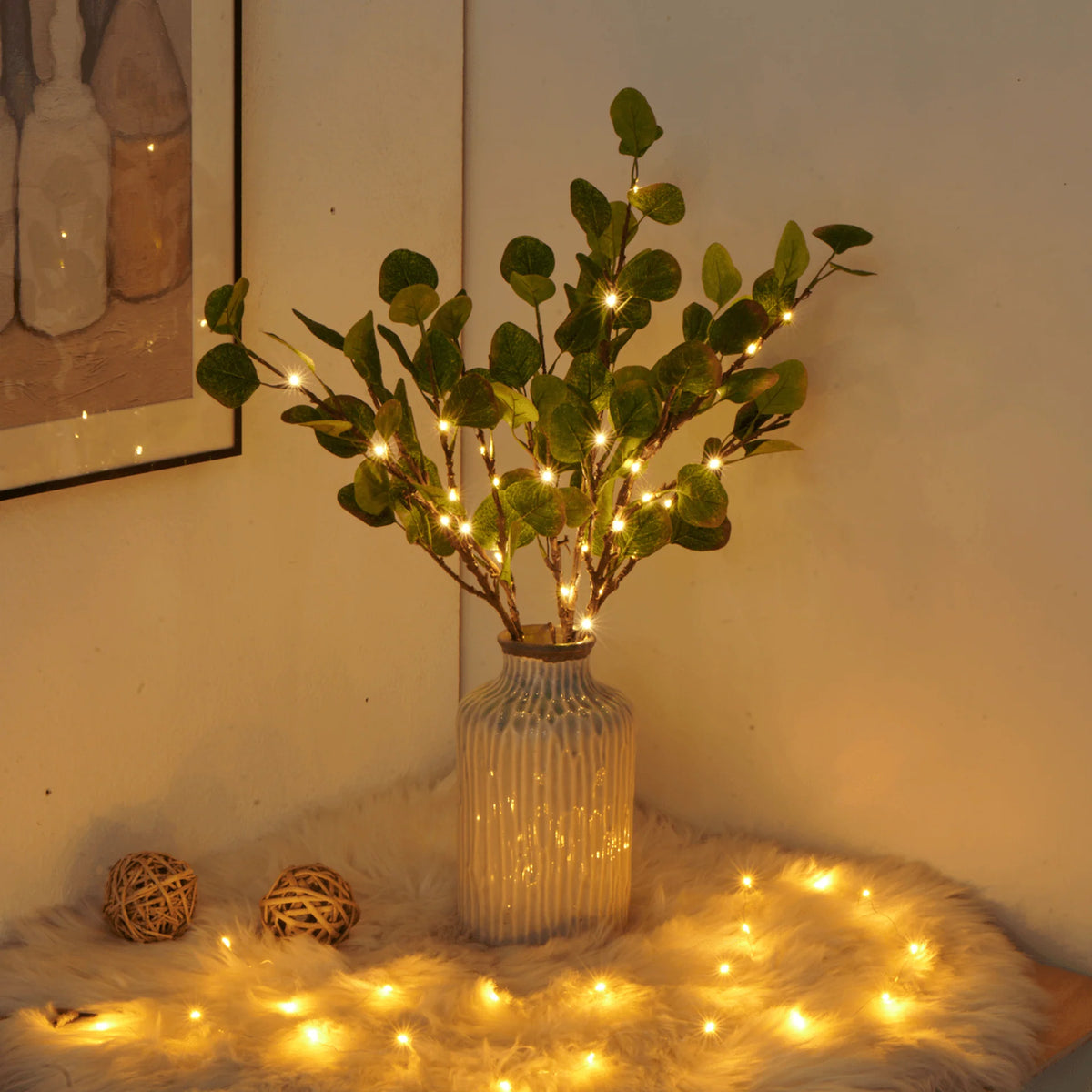 Decorative Light Branch 120 Warm White LEDs & Battery Operated