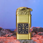 Decorative Lighter Refillable Quartz Clock Jet & Soft Flame