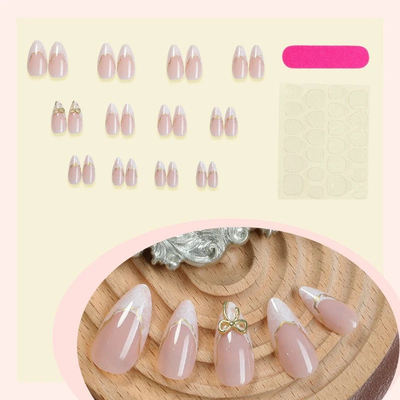 Decorative Nail Art Gold-Accented Intricate Designs