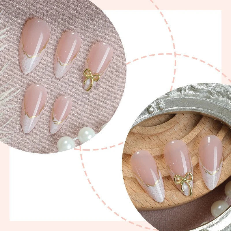 Decorative Nail Art Gold-Accented Intricate Designs