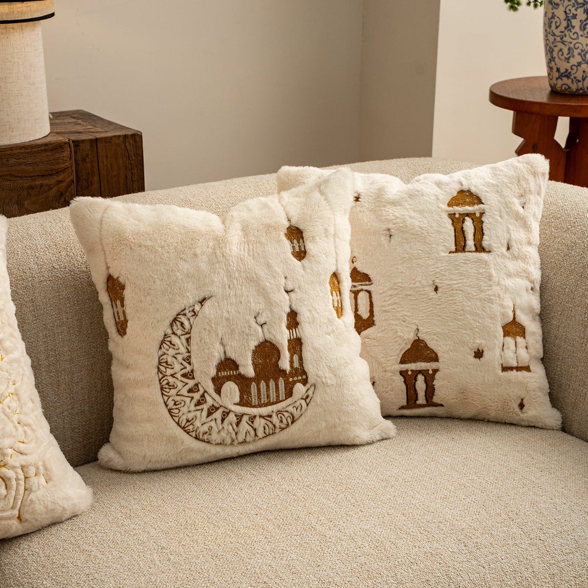 Decorative Pillow 18x18 Embossed Mandala Micro Plush Concealed Zipper
