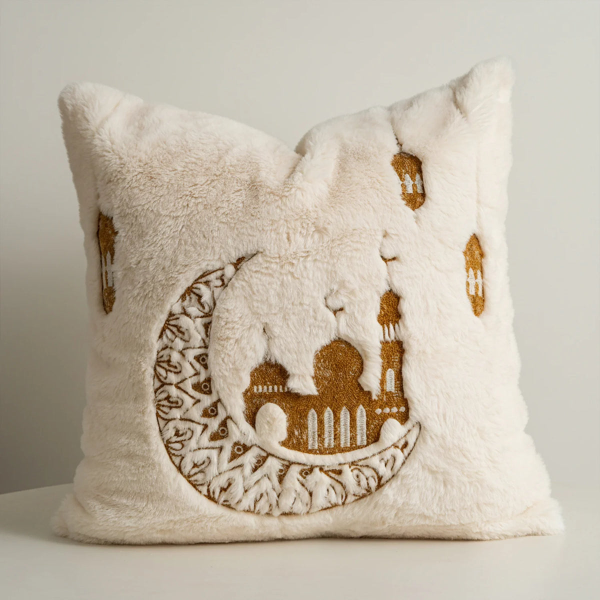 Decorative Pillow 18x18 Embossed Mandala Micro Plush Concealed Zipper