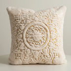 Decorative Pillow 18x18 Embossed Mandala Micro Plush Concealed Zipper