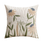 Decorative Pillow Cover Embroidered Chenille Linen-Blend