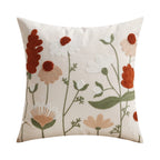 Decorative Pillow Cover Embroidered Chenille Linen-Blend
