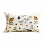Decorative Pillow Cover Embroidered Chenille Linen-Blend