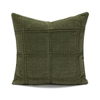 Decorative Pillow Cover Jacquard Houndstooth Hidden Zipper 18x18 Inch