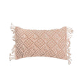 Decorative Pillow Cover Macramé Tufted Cotton Blend