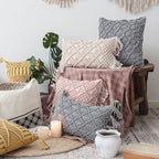 Decorative Pillow Cover Macramé Tufted Cotton Blend