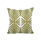 Decorative Pillow Cover Monstera Leaf Appliqué Hidden Zipper