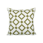 Decorative Pillow Cover Monstera Leaf Appliqué Hidden Zipper
