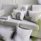 Decorative Pillow Cover Tufted Loop-Stitch 18in Square & Hidden Zipper